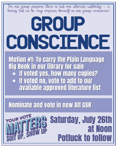 Group Conscience – North Oak AA Group